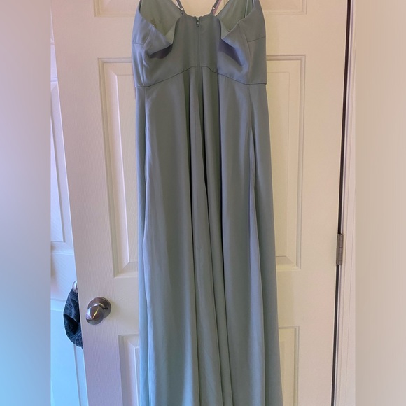 Birdy Grey Theresa Chiffon Bridesmaid Dress - Sage (hemmed; has pockets) - Picture 7 of 16